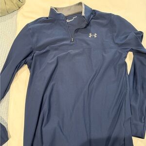 Mens Under Armour Pullover Fitted Heat Golf 1/4 ZIP Shirt Size Med